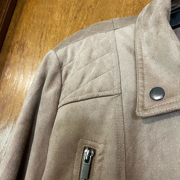 Kut From The Kloth Faux Suede Moto Jacket, Camel, XXL - Picture 4 of 11
